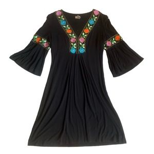 💕 (M) Black Bell Sleeved Caché Dress💕